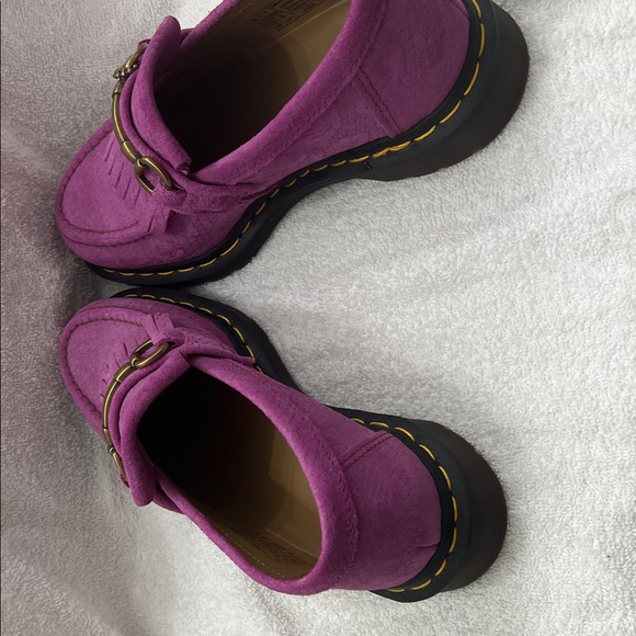 Dr. Martens Fuchsia Textured Loafers - Picture 5 of 6